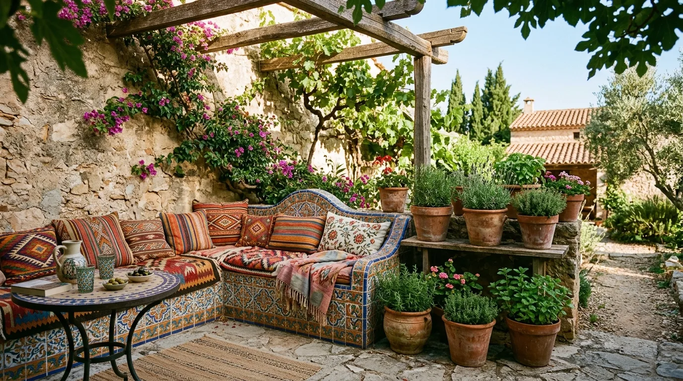Mediterranean-Style Fountain Feature